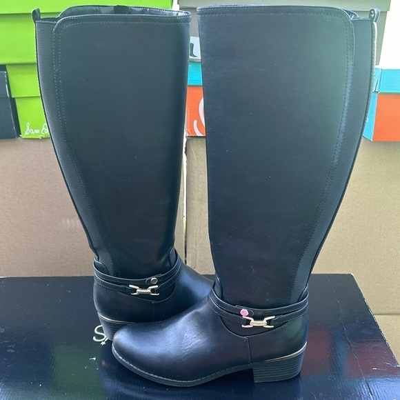 Liz Claiborne Womens Townsend Riding Stacked Heel Boots - Picture 6 of 8